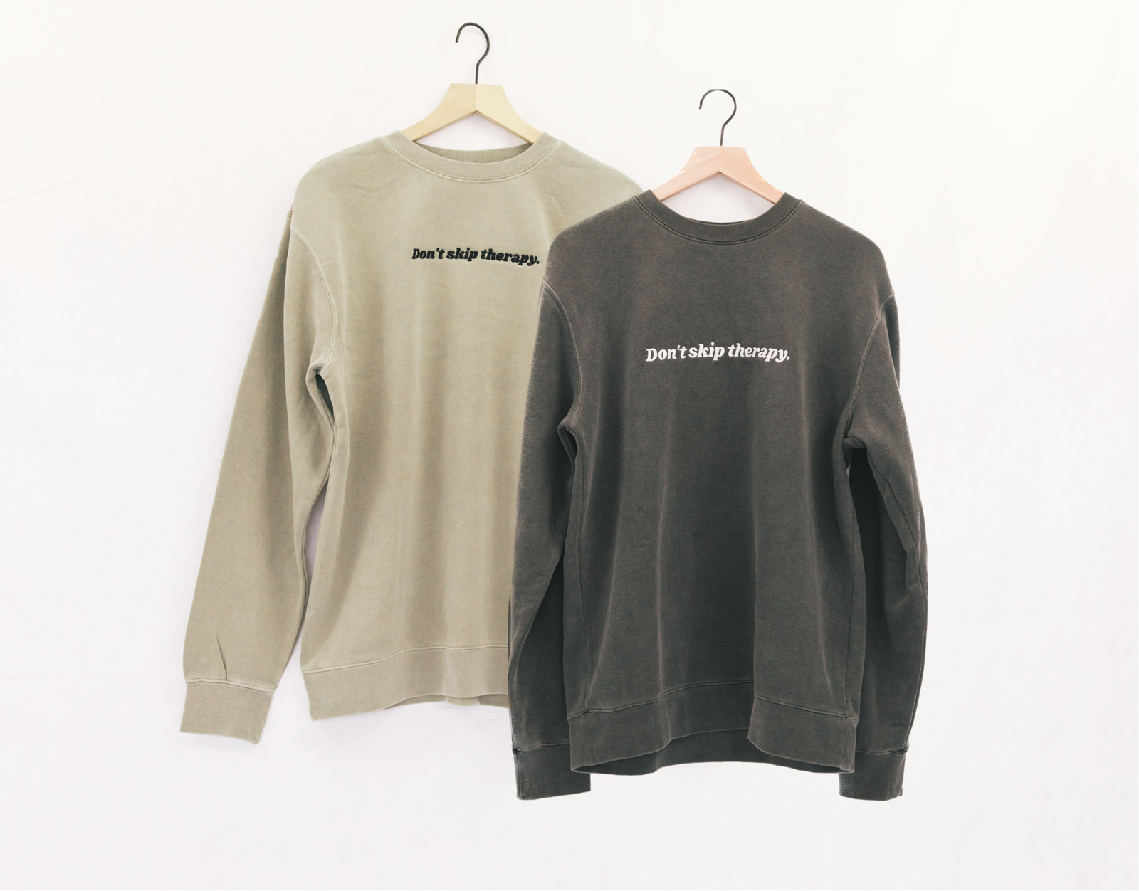 Don't Skip Therapy Embroidered Sweatshirt - 2 Pack