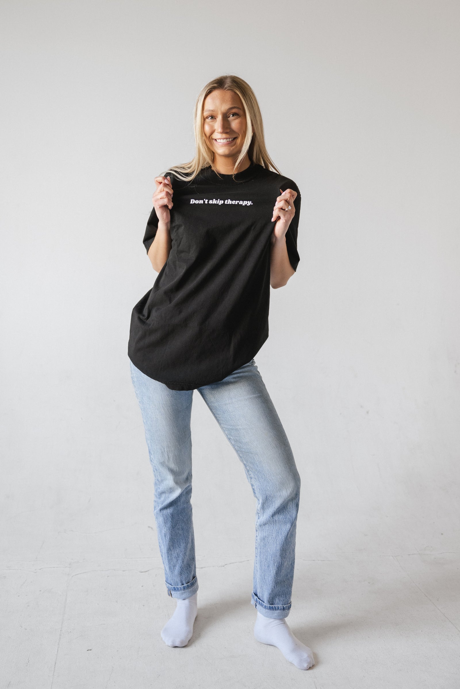 Don't Skip Therapy T-Shirt - Black