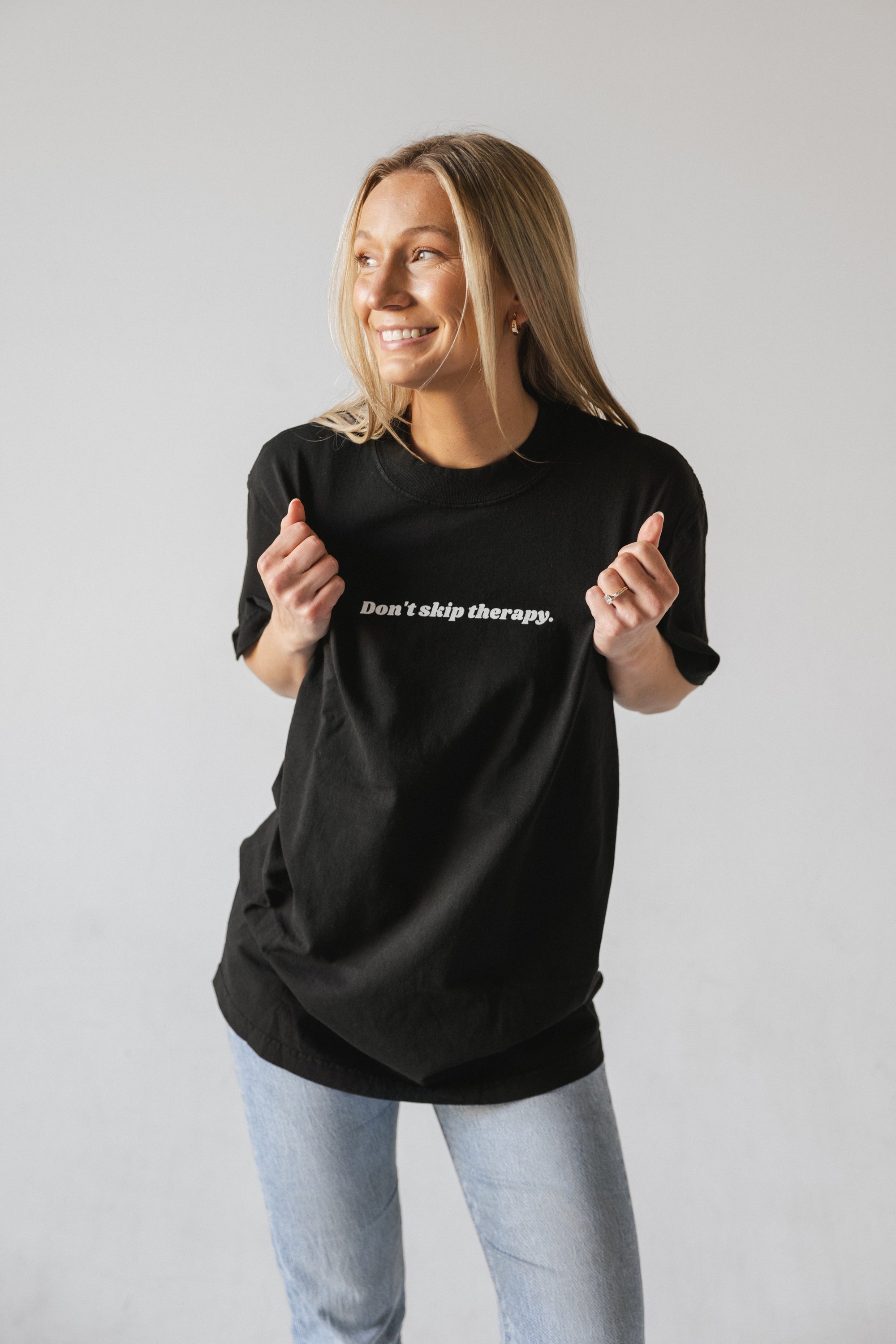 Don't Skip Therapy T-Shirt - Black