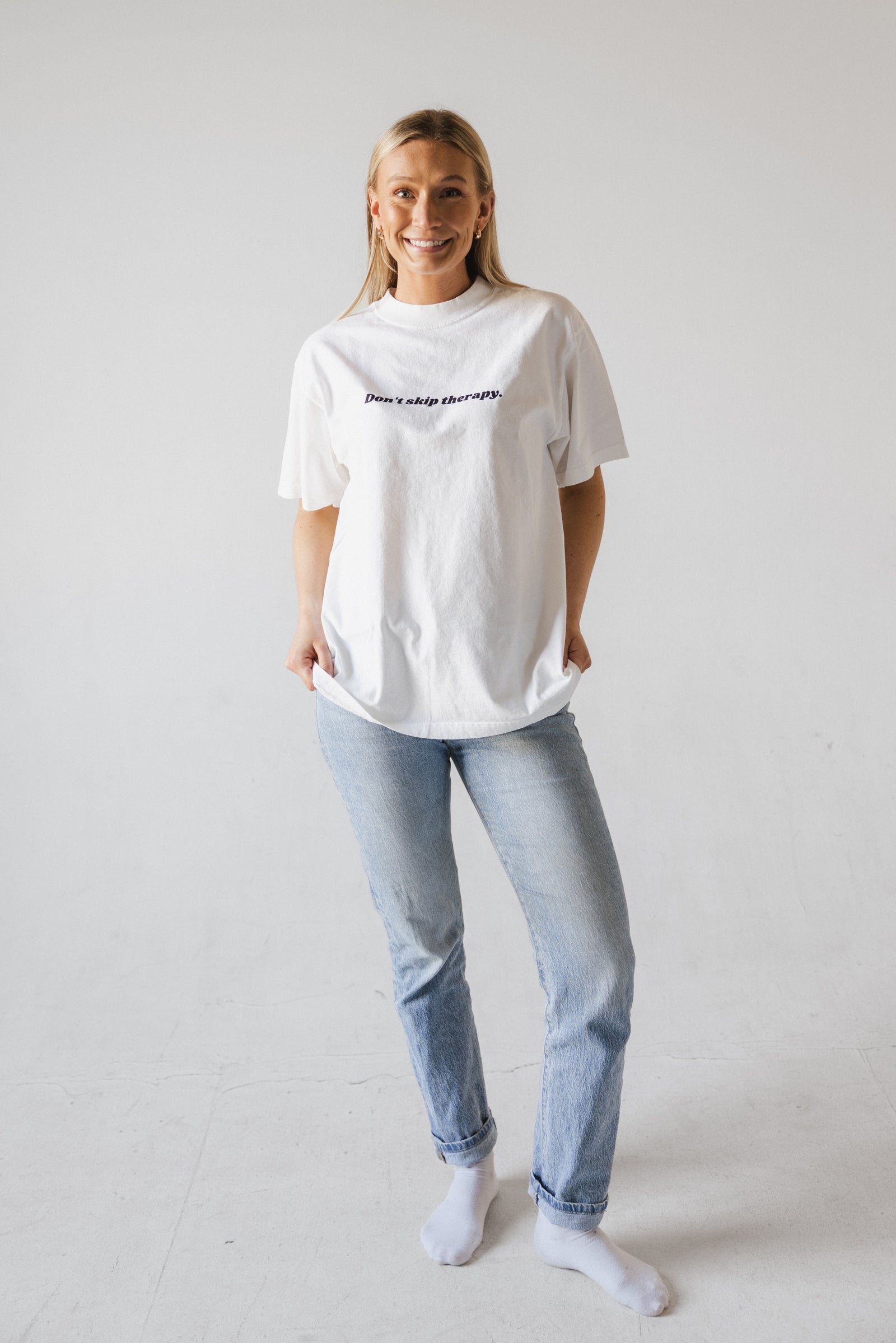 Don't Skip Therapy T-Shirt - White